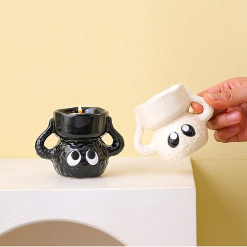 Funny Soot Sprite Tealight Candle Holder 3 pcs
