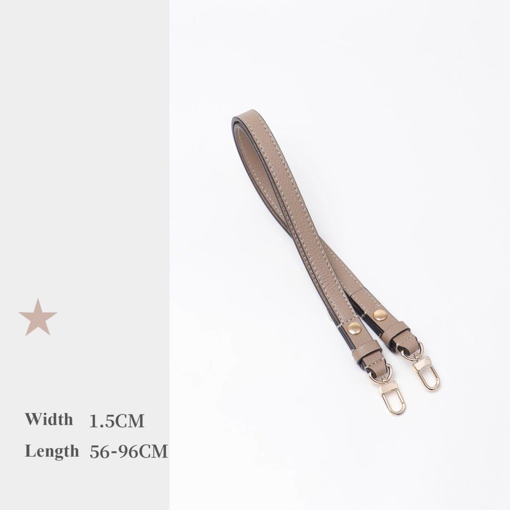 leather purse strap replacement crossbody handbag long adjustable for lv bag (grey)