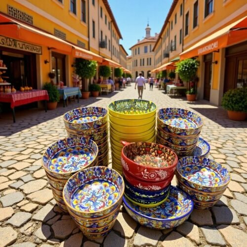 clearance sale of bohemian ceramic handle bowls for household use tableware salad bowls 50 60 pcs/ carton