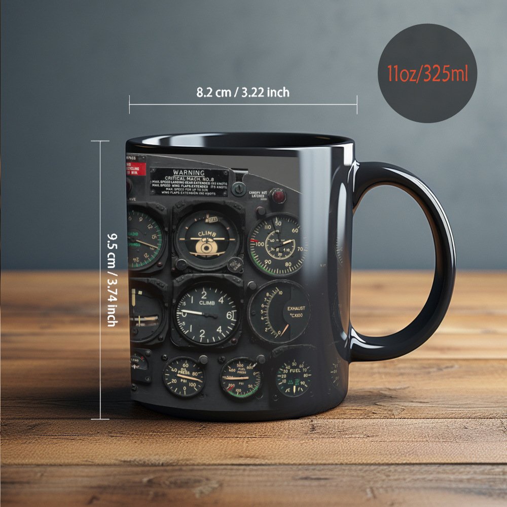 space shuttle dashboard ceramic coffee mug