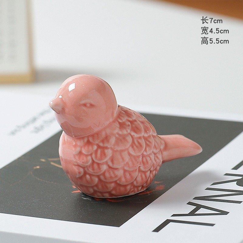 Home Cute ceramic bird ornaments